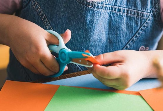 Fiskars Preschool Learn to Cut Scissors ages 3+ Aqua and Lime