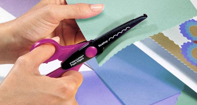 Fiskars paper scissors and paper edgers for crafting