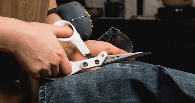Fiskars fabric scissors, edging shears and thread snips