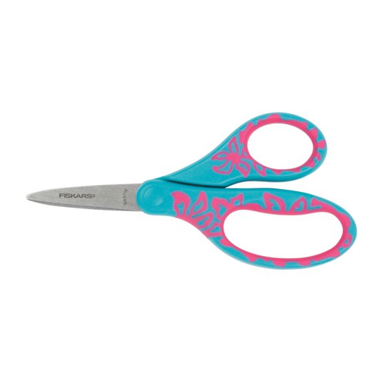 Softgrip® Left-handed Pointed-tip Kids Scissors (5") Light Blue